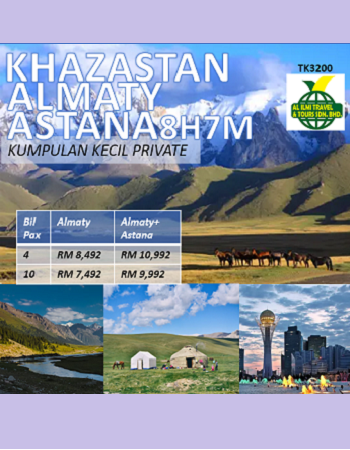 Private Khazhastan Almaty 6H5M Optional Astana 3H2M