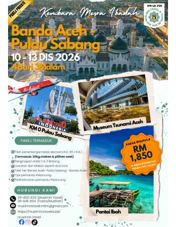 BANDA ACEH PULAU SABANG 4H3M