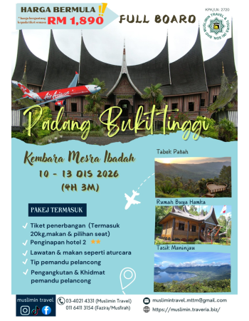 Padang Bukit Tinggi Maninjau 4H3M