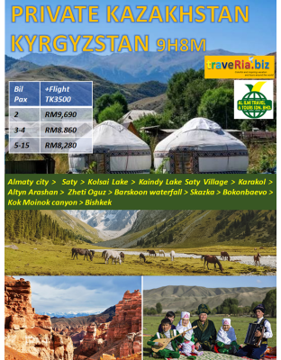Private Kazakhstan Kyrgyzstan 9H8M All-In Full Board