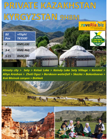 Private Kazakhstan Kyrgyzstan 9H8M All-In Full Board
